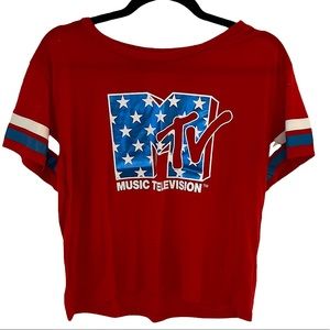 MTV | Red, White and Blue Graphic T-shirt XL